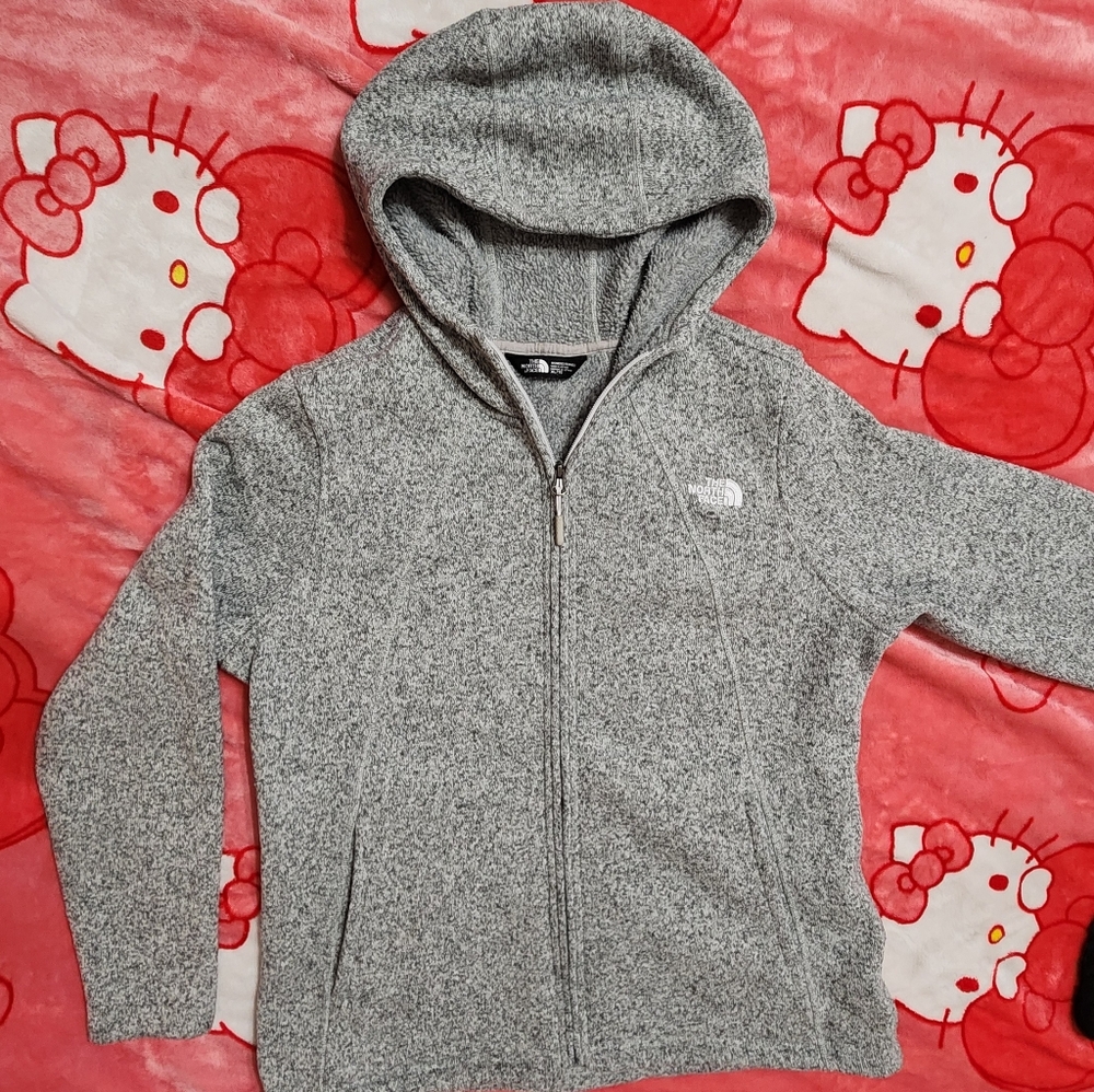 The North Face Women's Crescent Full Zip Hoodie in heather grey fleece